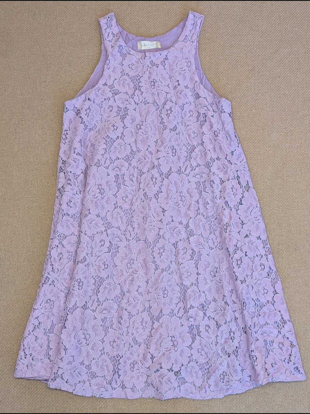 Altar'd State Lilac/Lavender Purple Pastel Lace Sleeveless Mini Dress